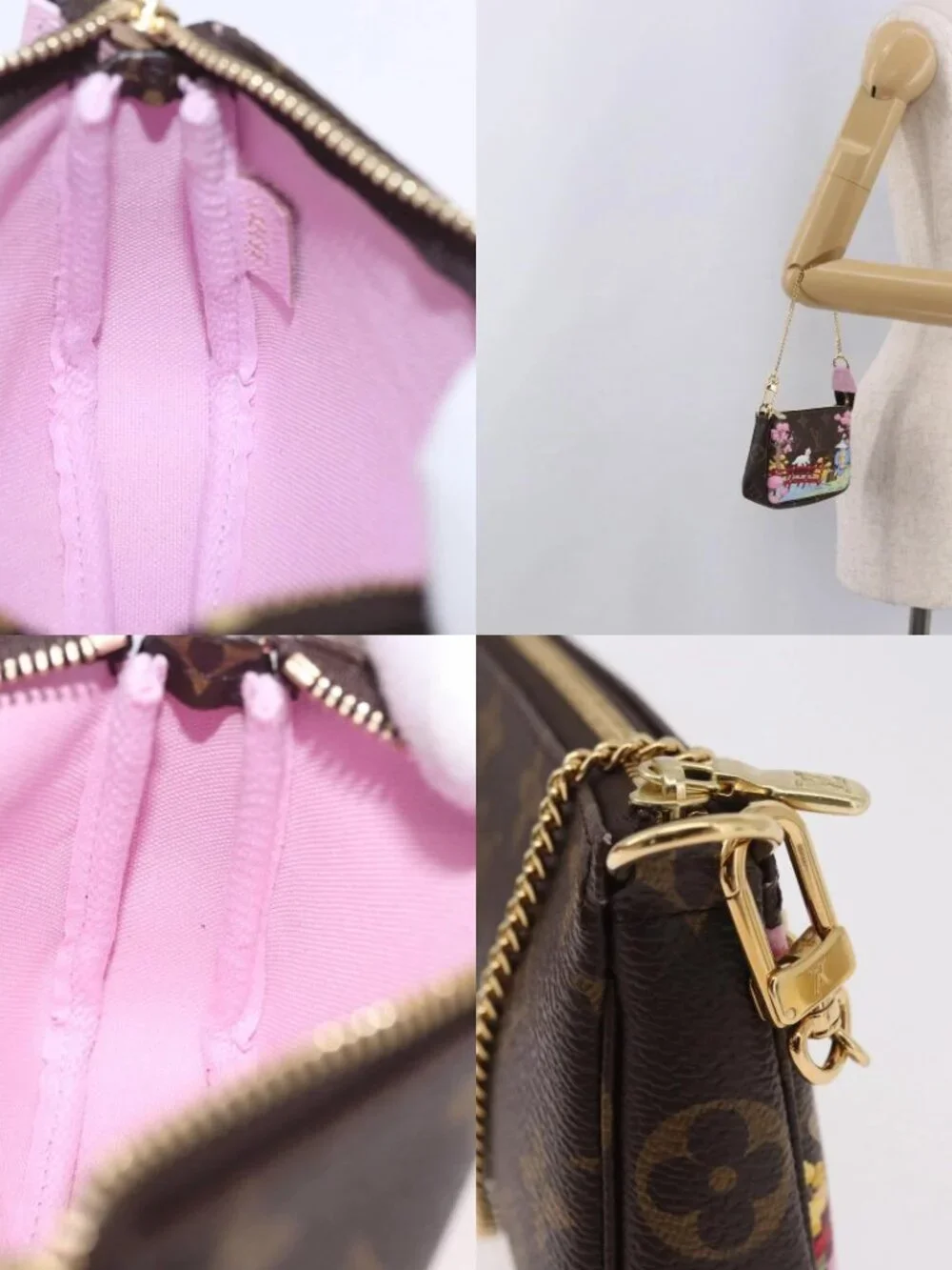 LOUIS VUITTON Vivienne Mini Pochette Accessoires Pouch M45905 LV Auth 189292SM